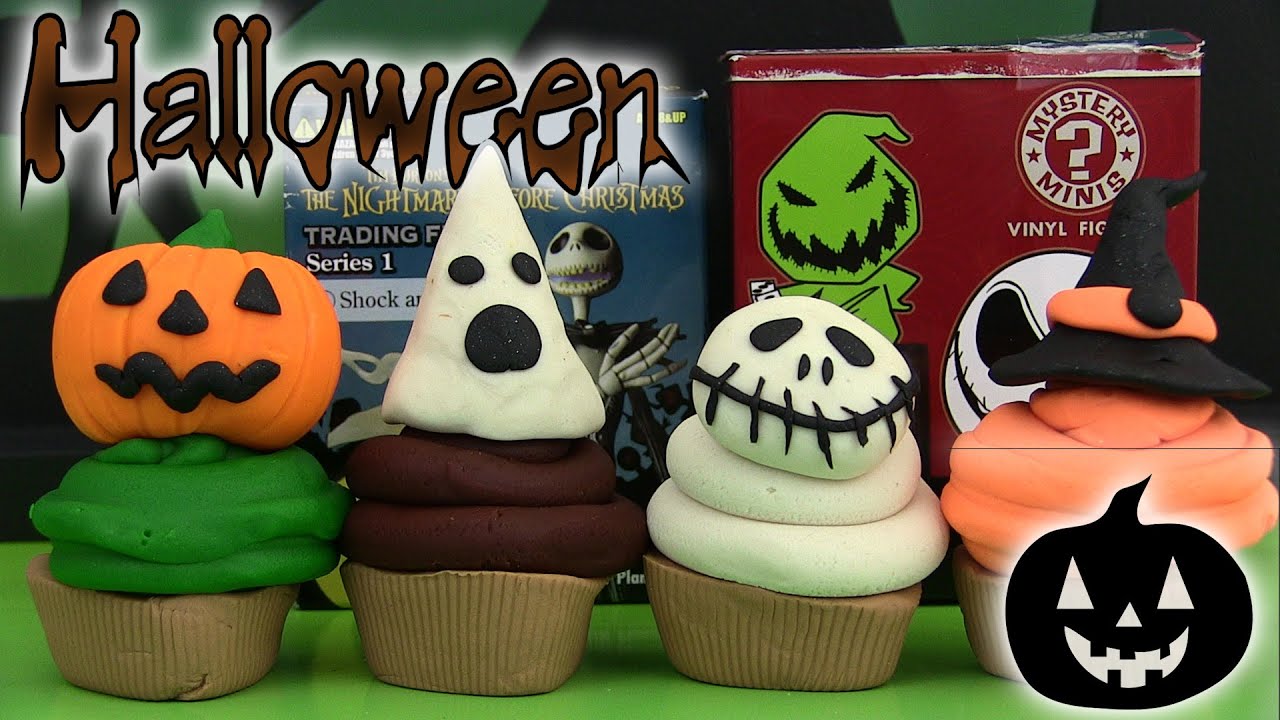 Play Doh Halloween Cupcakes Pâte à modeler Mystery Minis Figurines Etrange Noël de Mr Jack