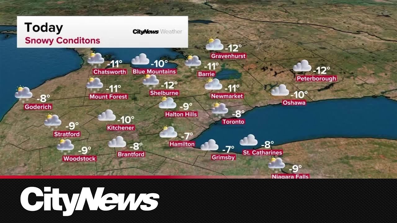 Toronto storm forecast: Snow stopping for now, temps continue to drop