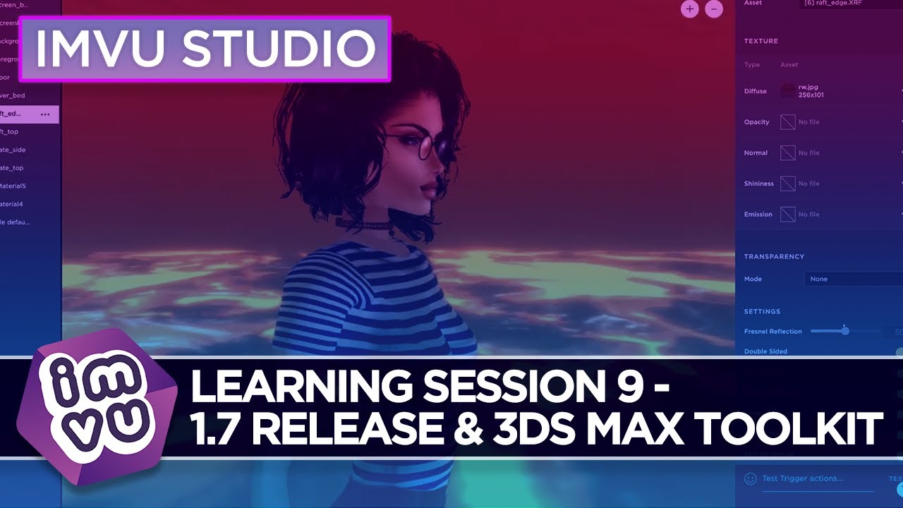 IMVU Studio Learning Session 9 - 1.7 Release & 3DS Max Toolkit