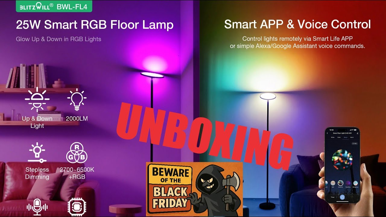 RGB Ατμόσφαιρα // BlitzWill® BWL-FL4 - UNBOXING (by Banggood)
