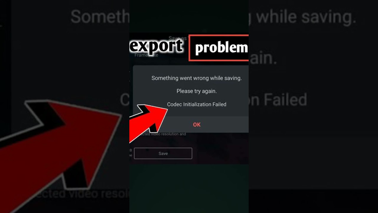 Codec initialization failed kinemaster|problem solved#shorts#kinemasterproblemsolve