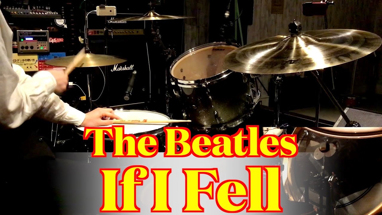 The Beatles - If I Fell (Drums cover from fixed angle)