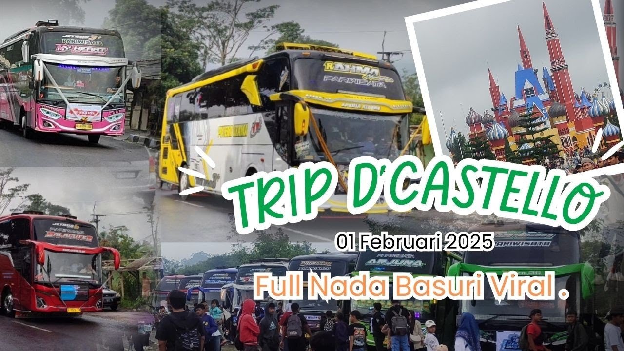 20+ Bus Artis Gacor Full Basuri Viral...!!! 😱😱😱 || Trip D'Castello Februari 2025 Part 1