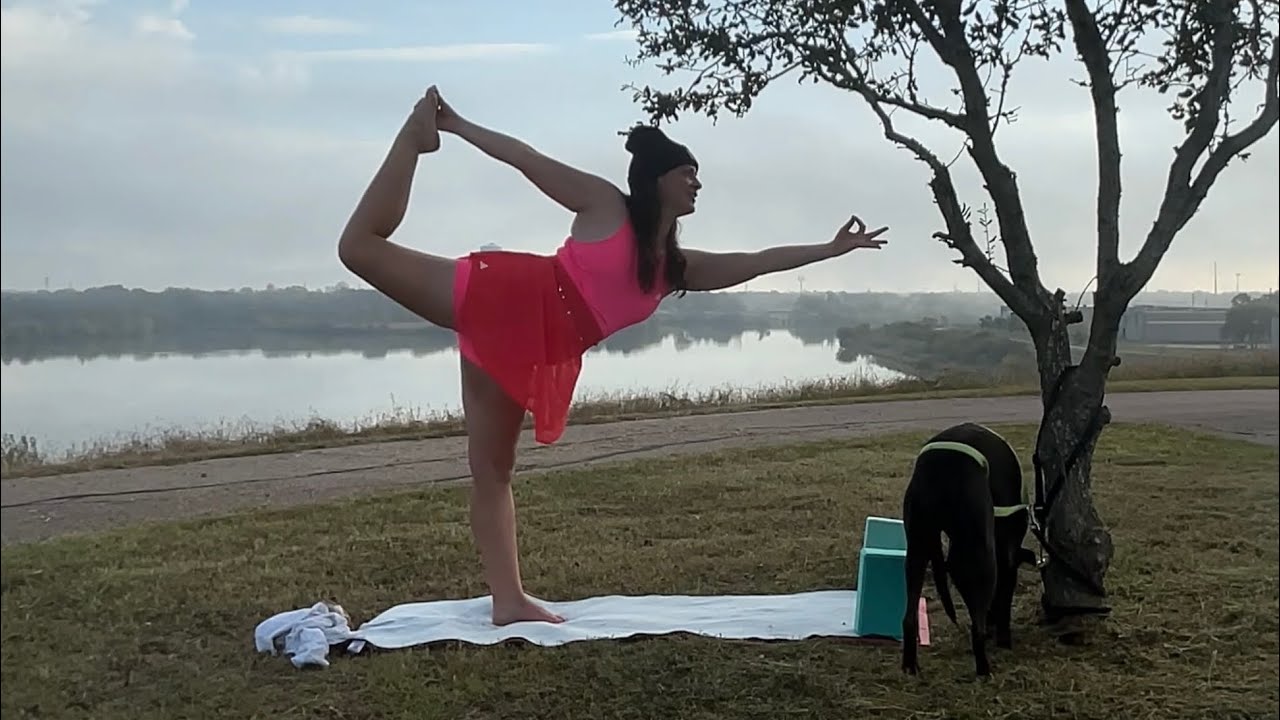 Intermediate Guided Nature Yoga Class, Foggy Day Becomes Clear, w Elizabeth, MSW, 200-Hour Teacher