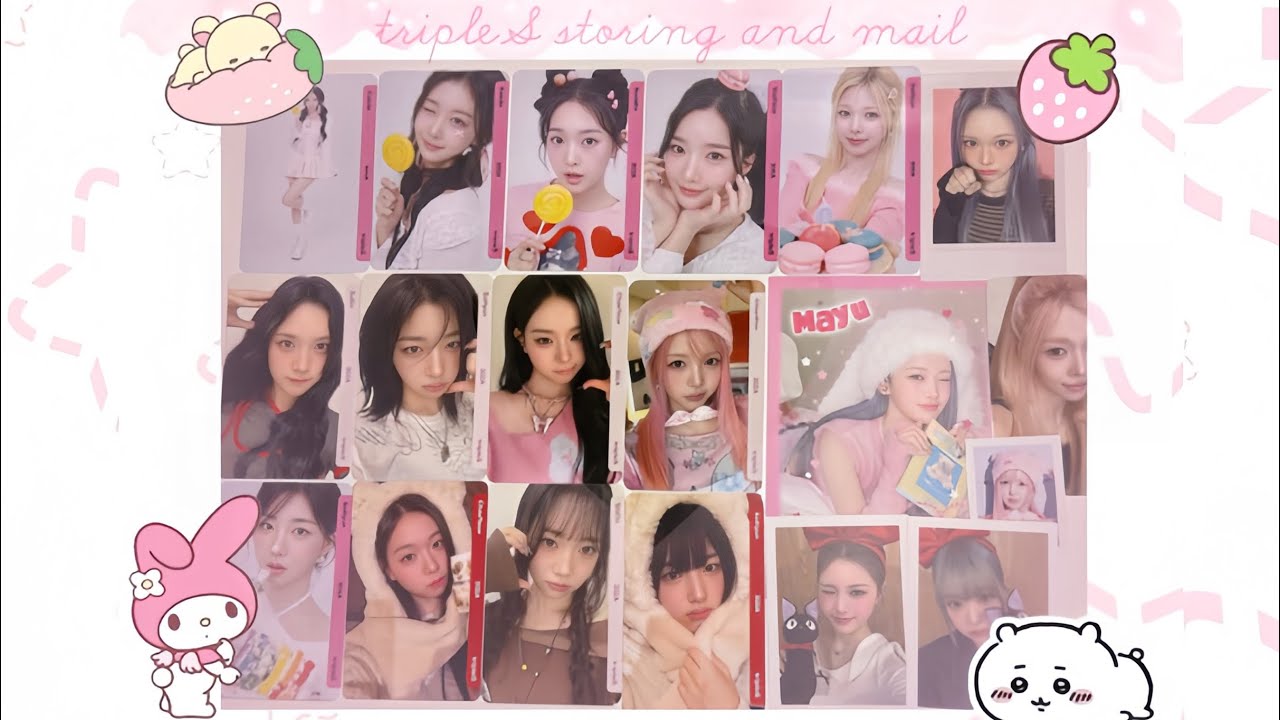 tripleS photocard storing and mail opening ⋆.𐙚 ̊🍡