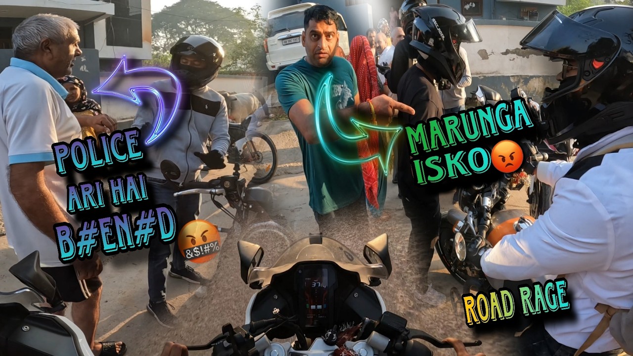 Road Rage On Sunday Ride 😡 GT 650 And Mt 15 Crashed By Mental Uncle 🤬Police Bulaunga Me Gali Mtt De
