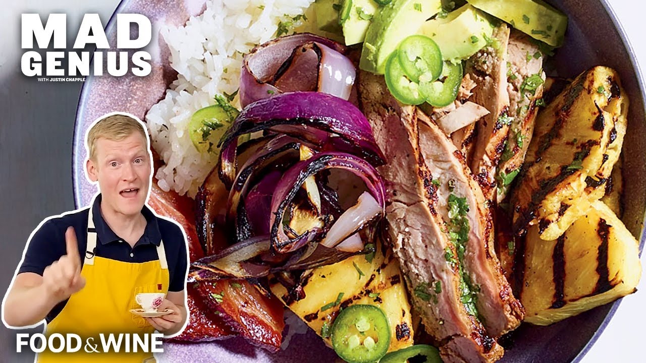 Grilled Pork Bowl with Pineapple and Cilantro | Mad Genius | Food & Wine