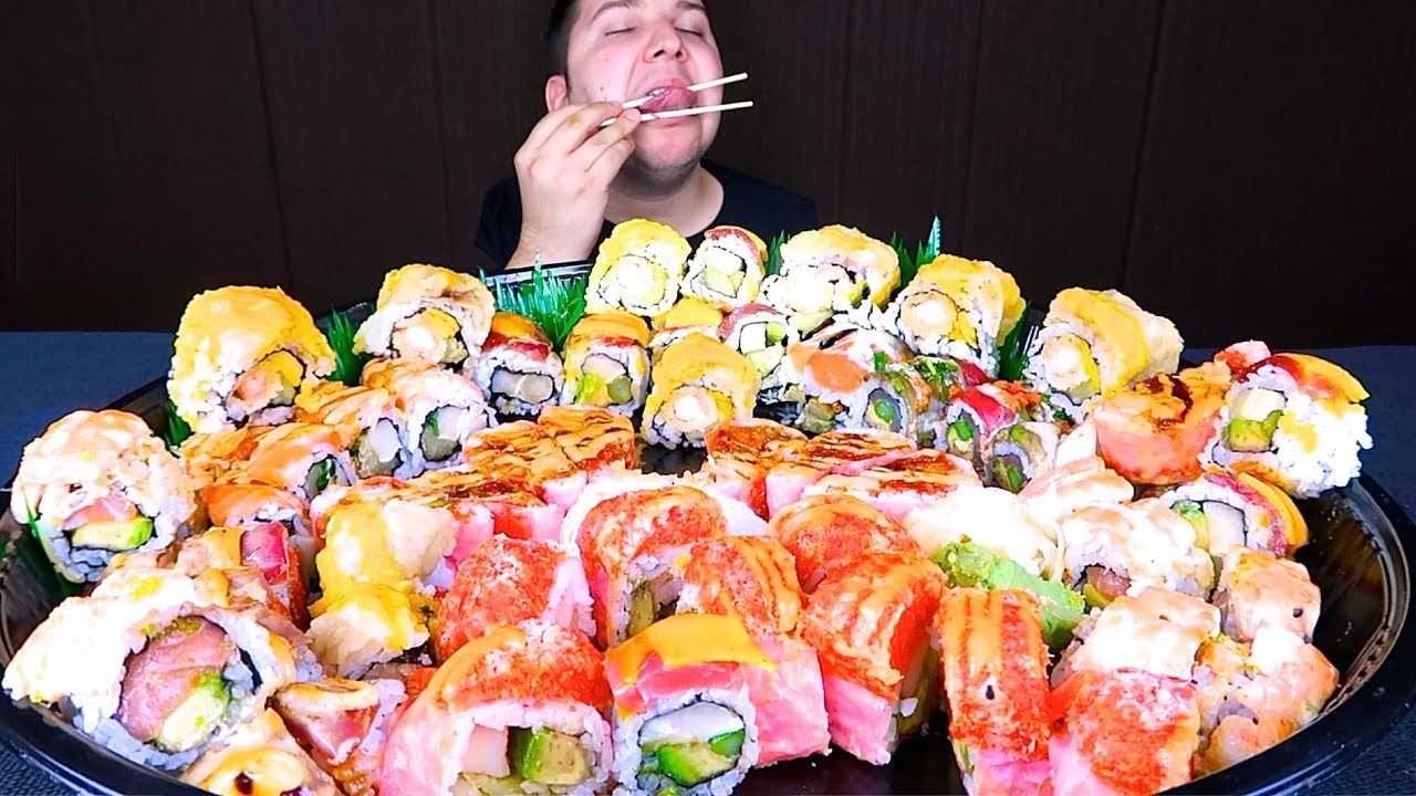 Massive Expensive Sushi Platter • MUKBANG