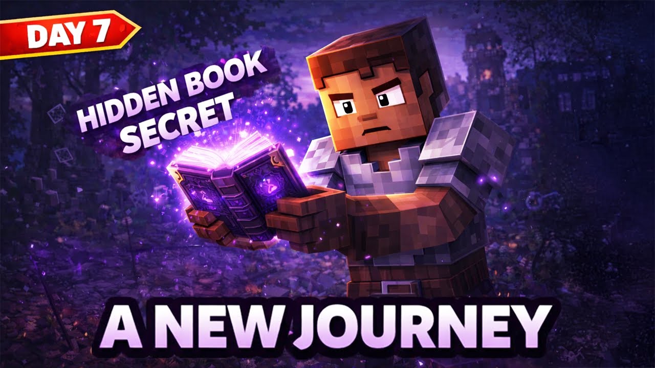 Minecraft Day 7 - I Found a SECRET Hidden BOOK
