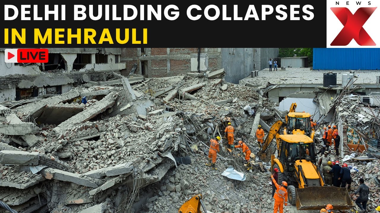 Delhi Building Collapse LIVE: Portion Of Three-Storey Structure Crashes In Mehrauli | Latest News