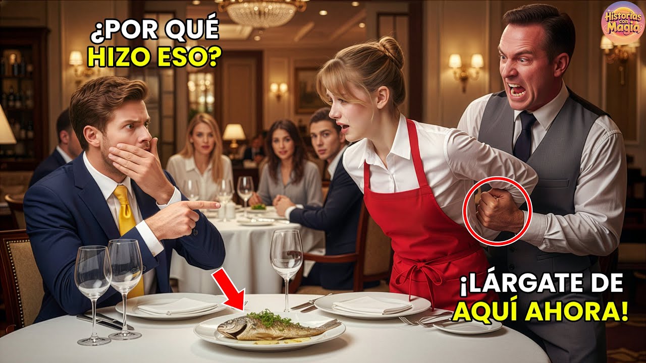 El Millonario Enloquece Porque La Mesera Atreve,Tocar Su Comida Pero Lo Que Ella Dice Lo Deja Helado