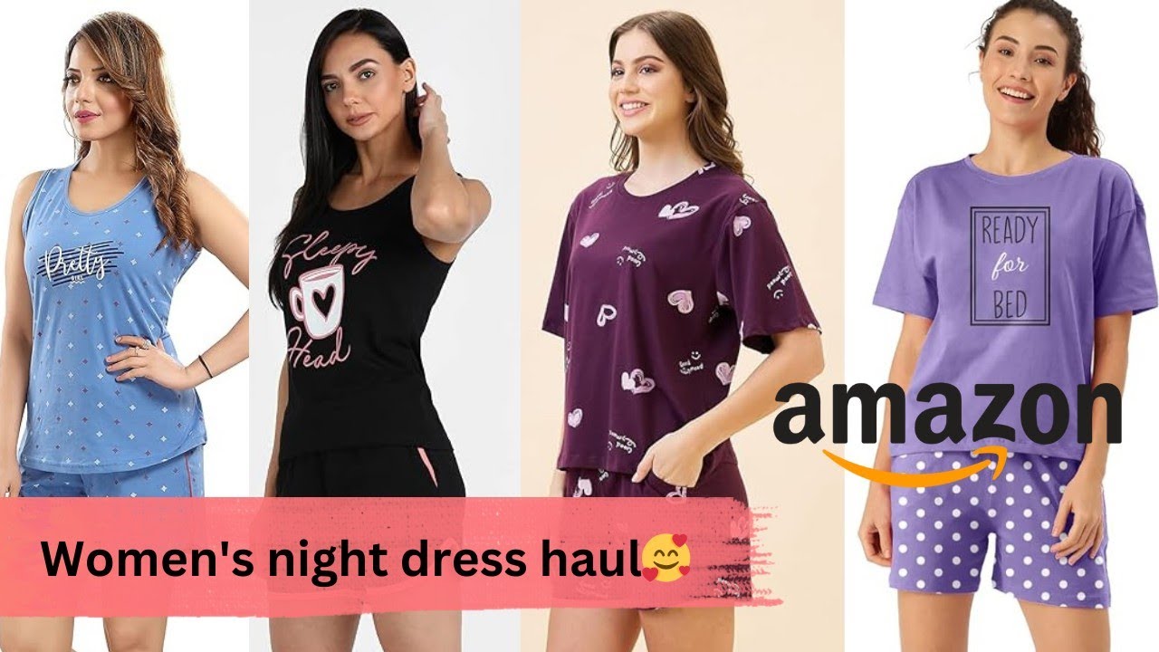 Amazon Different Types of Home Night Wear Dresses 2024 | Comfortable Night Dress for Girls 🥰 | try 