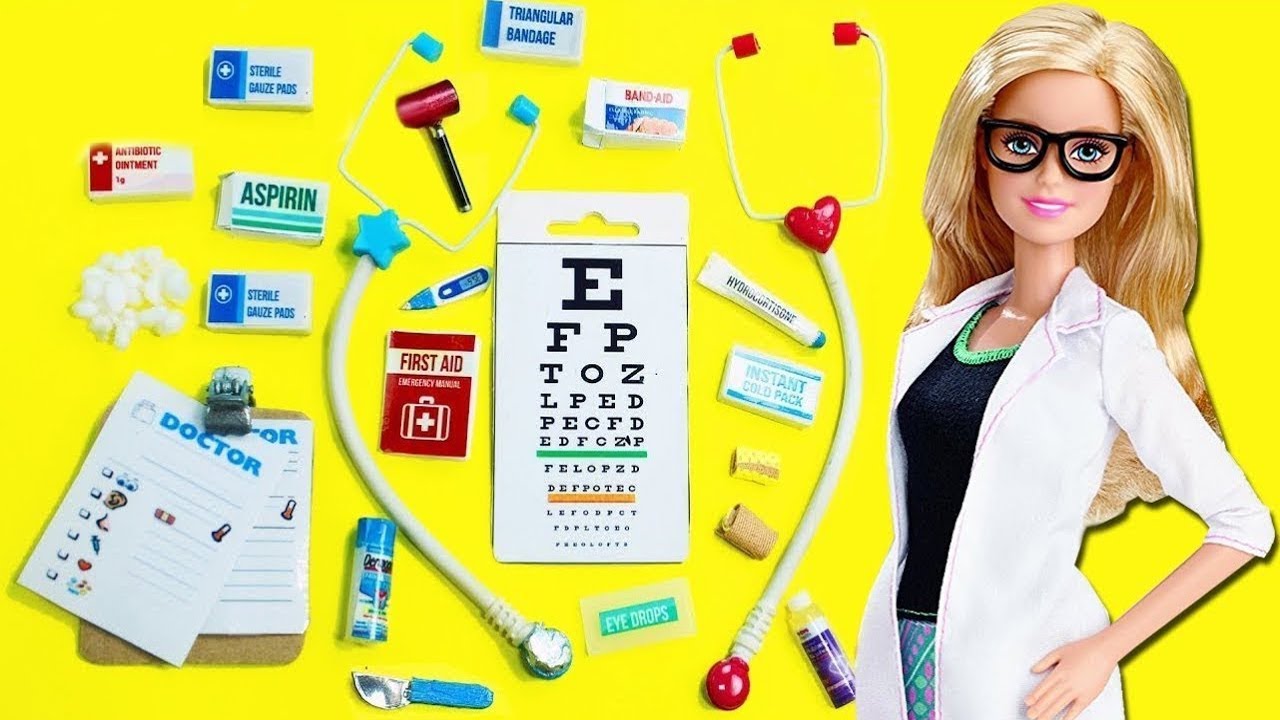 20 Cosas en Miniaturas - Set de Doctora de Barbie - Accesorios médicos - c/u en menos de 1 minuto