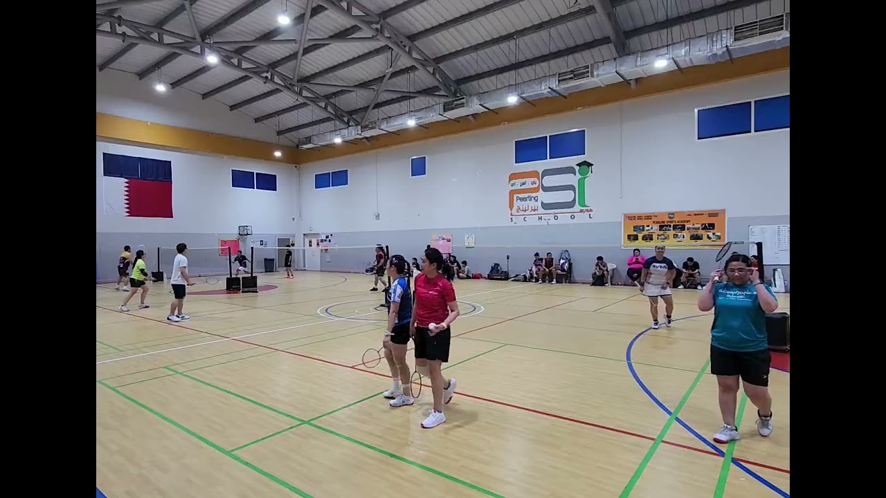 Mau/Mary VS Riza/Thel  (25 Feb 2026 : Wednesday Queuing) #qatarbadminton