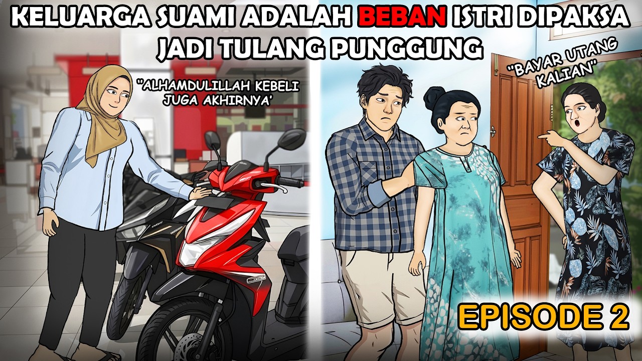 KELUARGA SUAMI ADALAH BEBAN ISTRI DIPAKSA JADI TULANG PUNGGUNG EPISODE 2 | AZAB ANIMASI