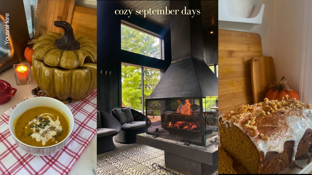 cozy fall days 🍂  baking, spa day & warm pumpkin soup 🎃