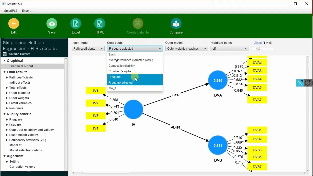 SmartPLS 4-4: Simple and Multiple Regression #SmartPLS4 #sem #cfa #mediation #moderation #smartpls
