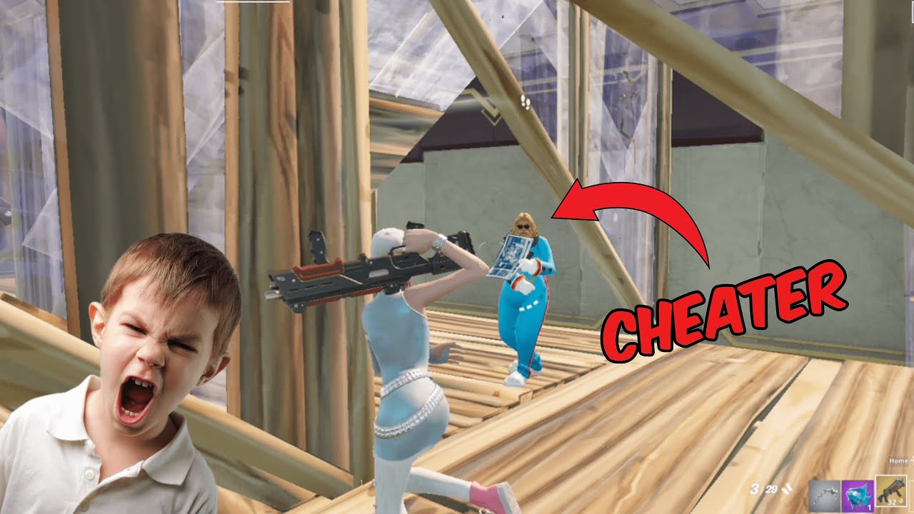 ragebaiting a cheater then beating him in a 1v1 😂
