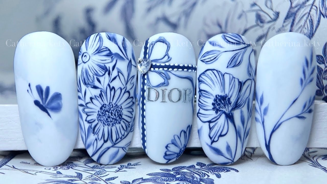 Spring Flower Nail Art|Spring Nail Art|Flower Nail Art|Dior Inspiro  Nail Art|Madam Glam