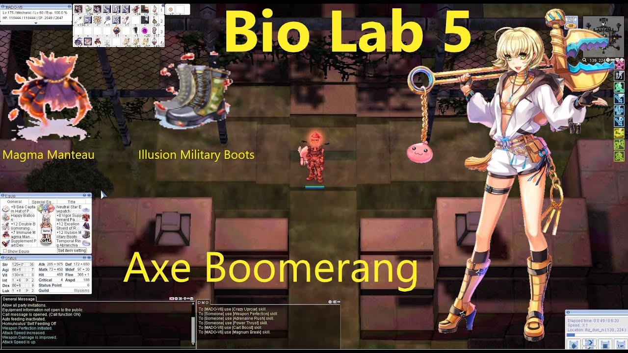 Mechanic - Bio Lab 5 ( Axe Boomerang Build )