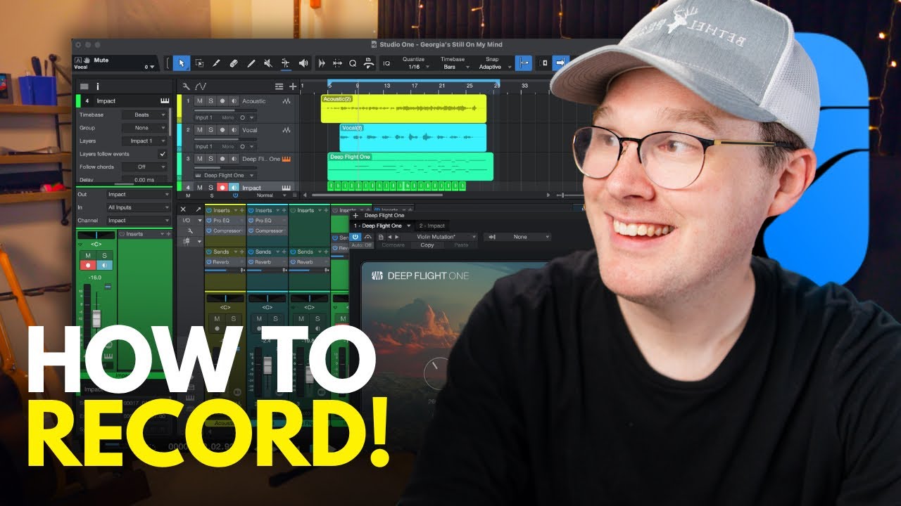 Запись вашей ПЕРВОЙ ПЕСНИ с помощью Presonus Studio One Pro 7