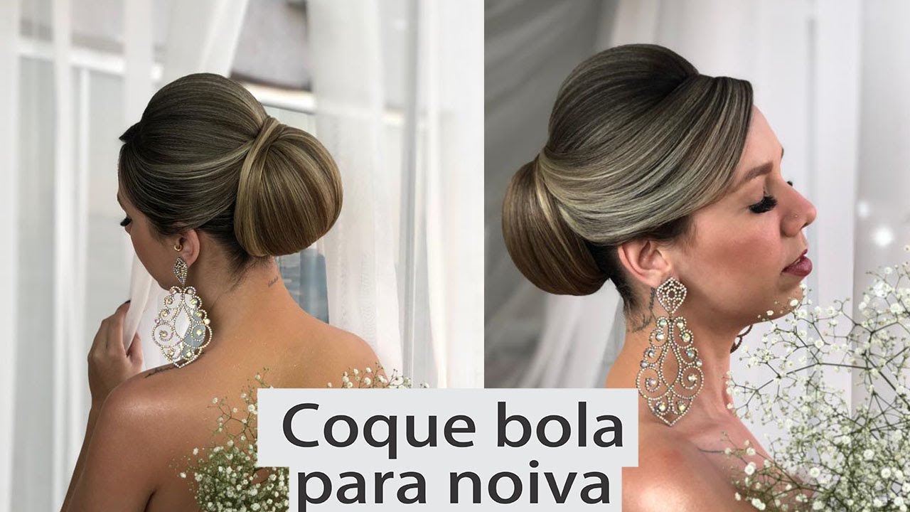 Coque Bola para Noiva/ Penteado passo a passo por Priscila Barbosa