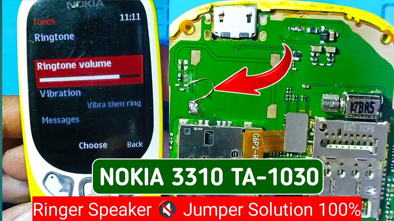 Nokia 3310 Ta-1030 | Ringer | Speaker 🔇 | Jumper Ways | Nokia 3310 Speaker Not Working Solution