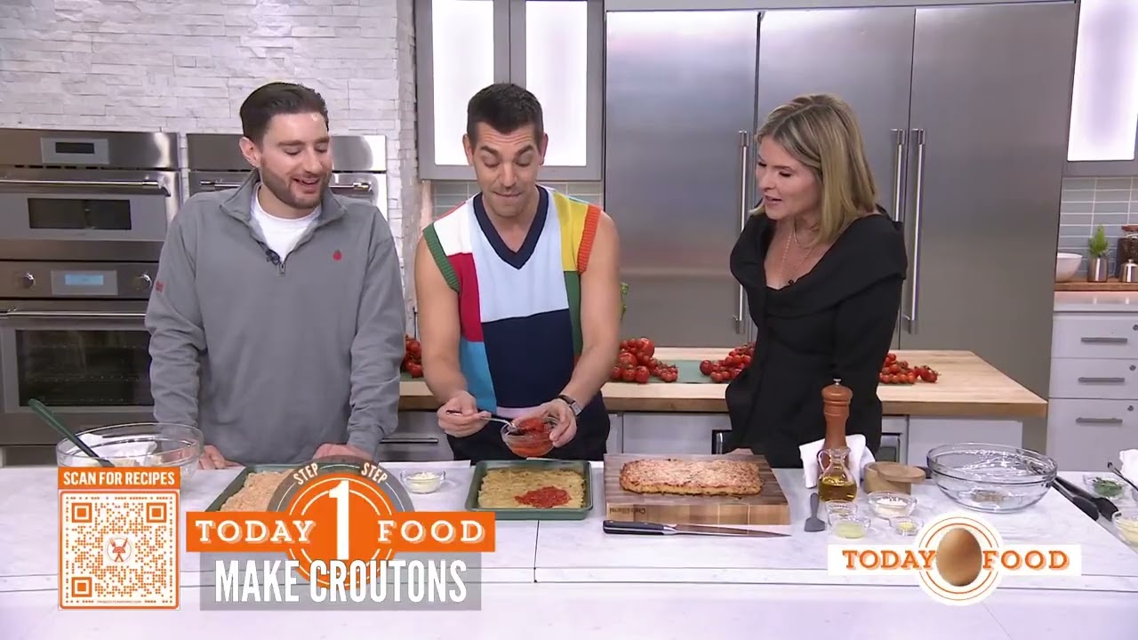 Dave Mizzoni makes Chicken Parm Pizza with Jenna Bush Hager and Matt Rogers on Jenna and Friends!