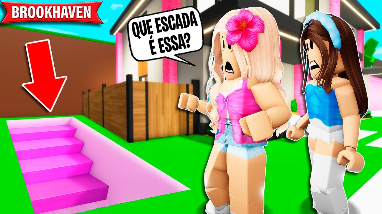 DESCOBRI UMA ESCADA SECRETA NA MINHA CASA | Historinhas Brookhaven Roblox| Bibi e Lud