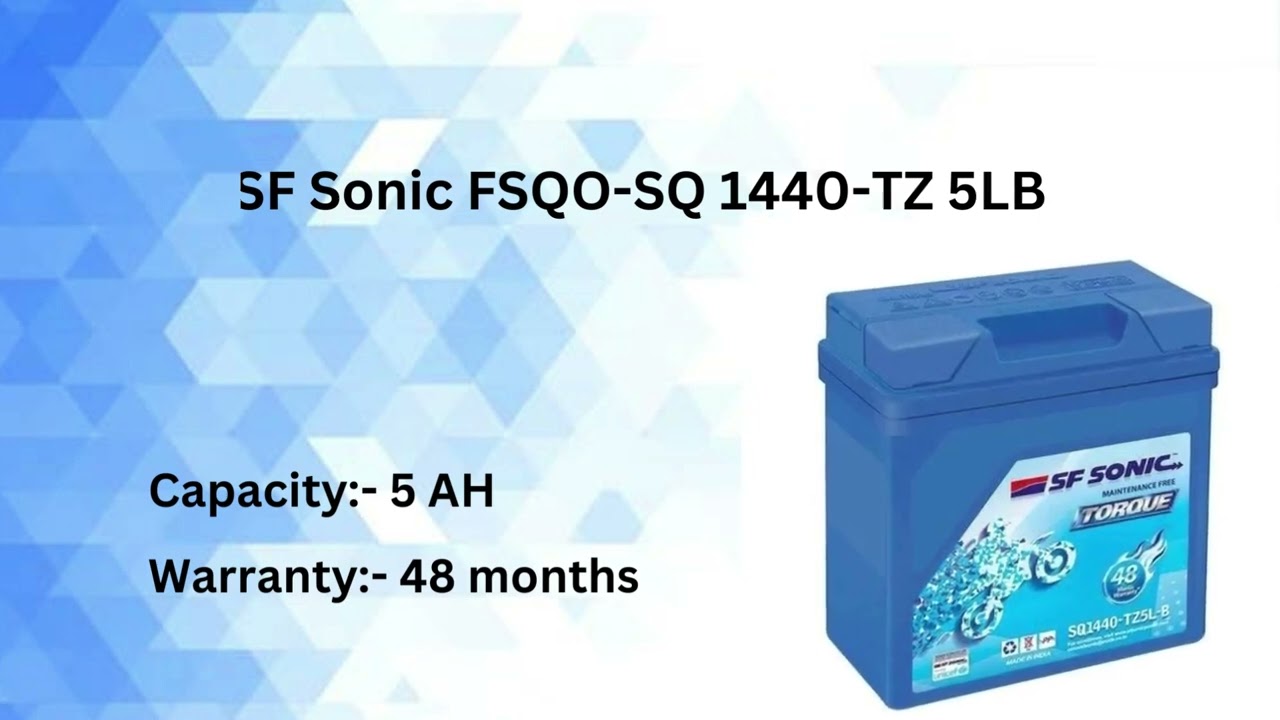 TOP 5 SF SONIC BIKE BATTERY