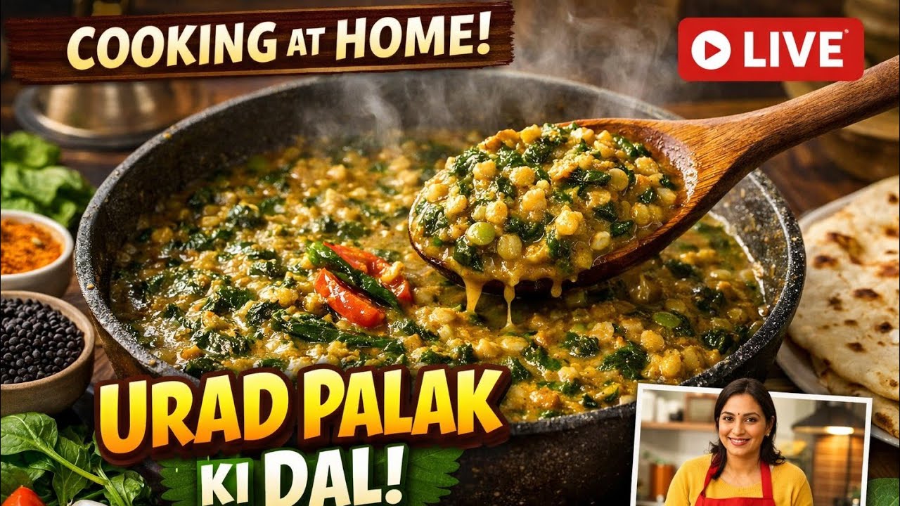 LIVE 🔴 Ghar Jaisi Urad Palak Dal | Simple & Healthy Cooking at Home
