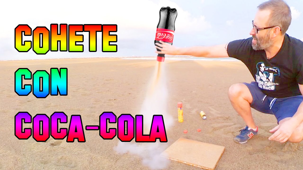 🔴 Как сделать ракету из кока-колы и бутана - Домашние опыты - LlegaExperimentos
