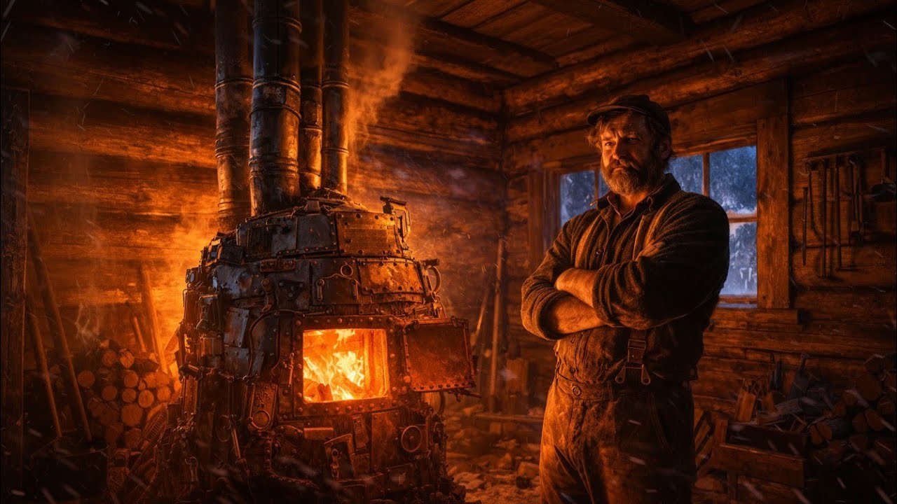 A Stove Welded From Scrap Metal Was Laughed At  Until It Kept His Cabin 68 F Warmer