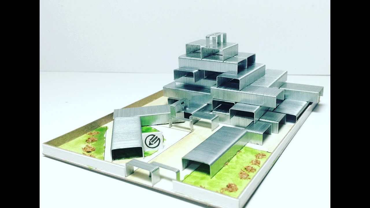 MODEL MAKING OF MODERN ARCHITECTURE building using STAPLES.