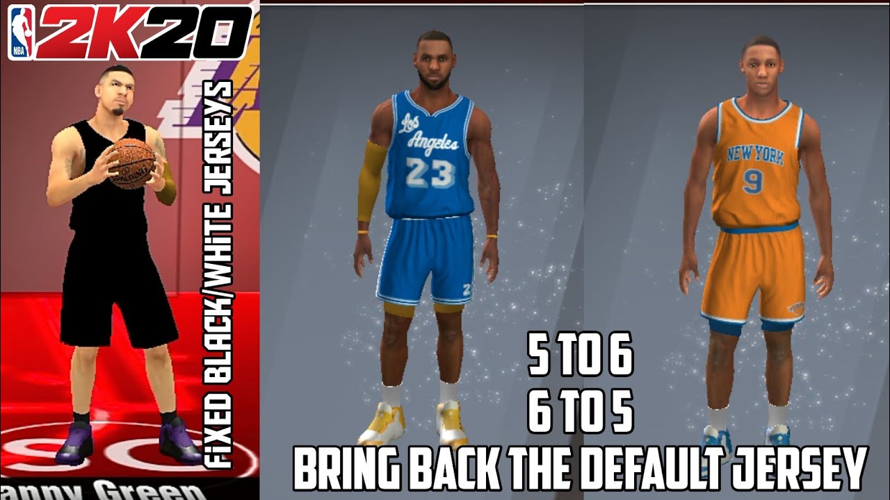 Fix Black/White Jerseys Bring Back the Default Jerseys | 5 to 6 | 6 to 5 | NBA 2K20 Mobile