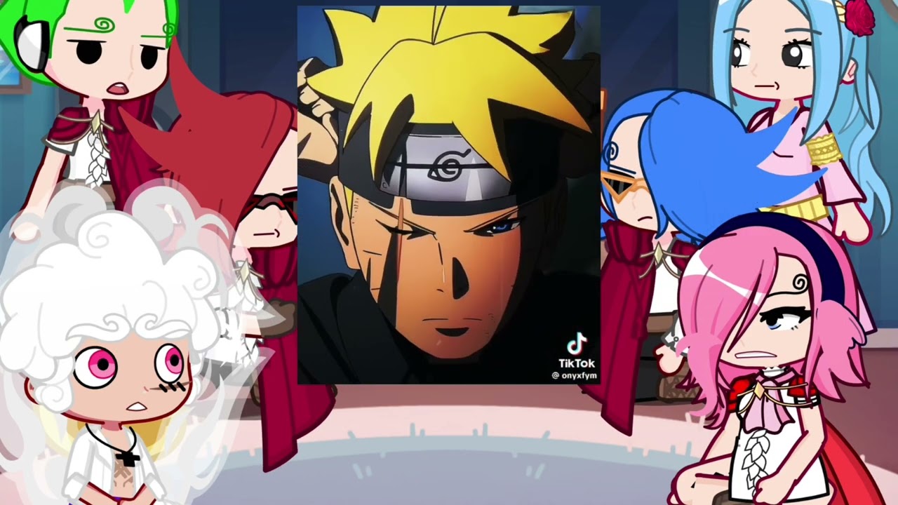 Strawhats Family react to Boruto | naruto shippuden | sasuke uchiha |Onepiece | luffy | Gacha life 2