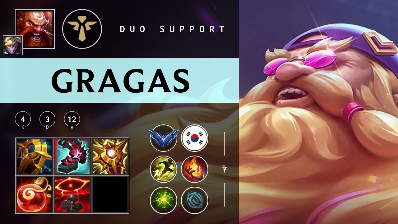 Gragas Support vs Pantheon - KR Diamond Patch 25.24