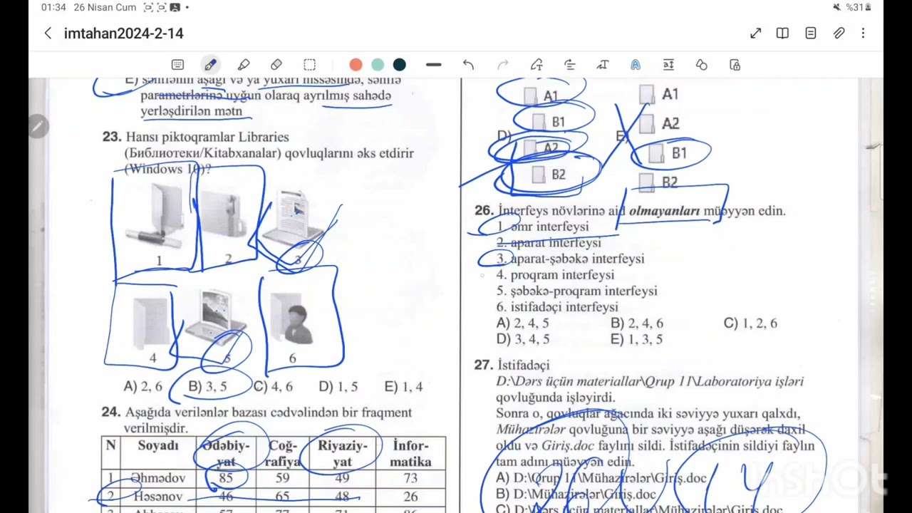 Magistratura Qəbul 2024 1.ci şans İnformatika suallarının izahı.Nihal Tahirli