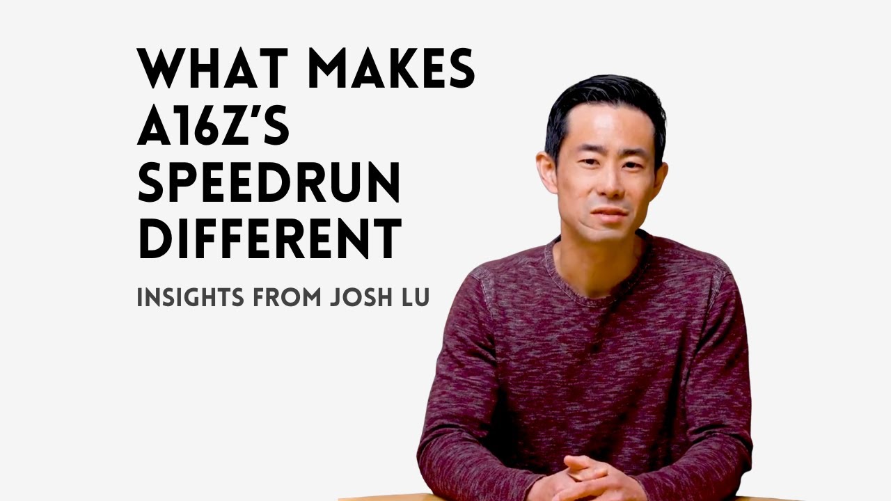 The Speedrun Approach to Startups — Josh Lu on Games, Founders & AI