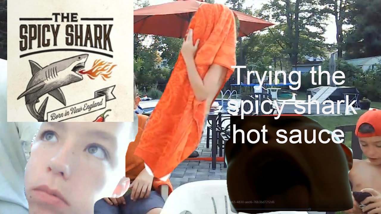 Trying the Spicy Shark hot sauce: HOT WING CHALLENGE