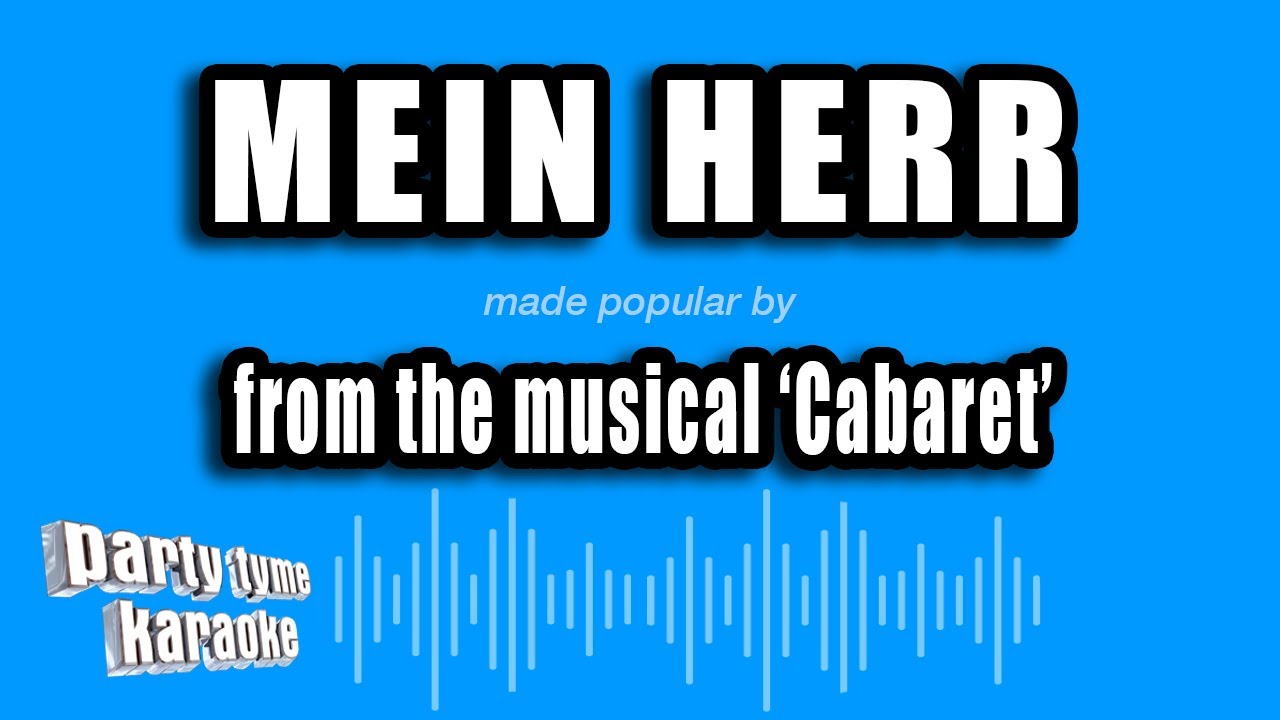 'Cabaret' - Mein Herr (Karaoke Version)