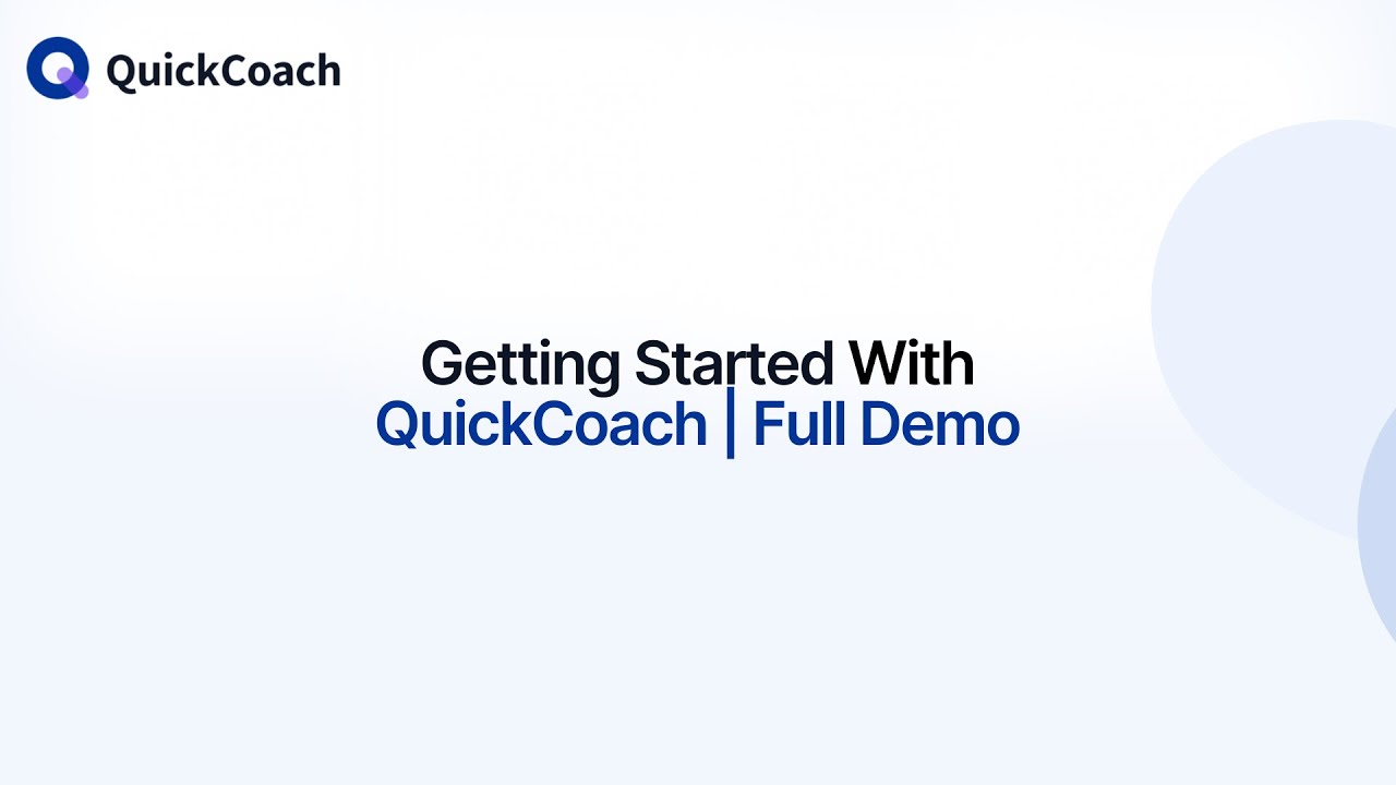 Getting Started With QuickCoach | Full Demo