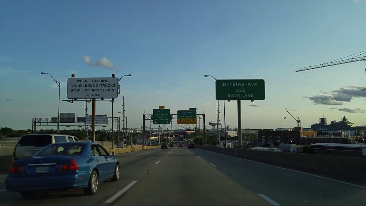 Driving from Norfolk to Chesapeake,Virginia