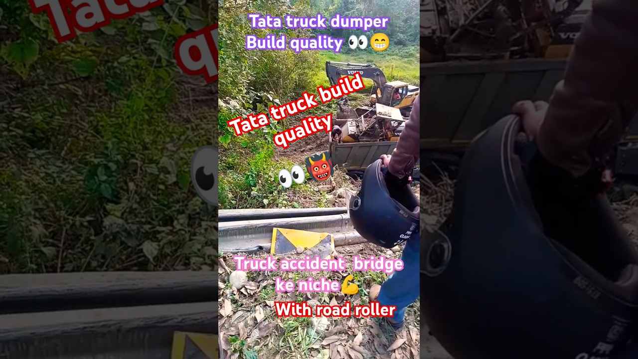 Tata dumper truck accident 🚛🚒 build quality 👀💪💪 #shorts #shortsvideo #youtubeshorts #ytshorts