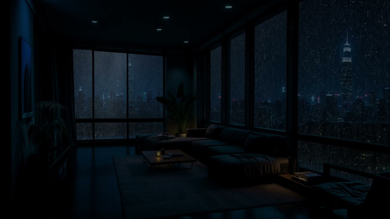 Calm City Rain at Night 🌧️ – Urban Rain Sounds for Relaxation, Focus & Night Ambience