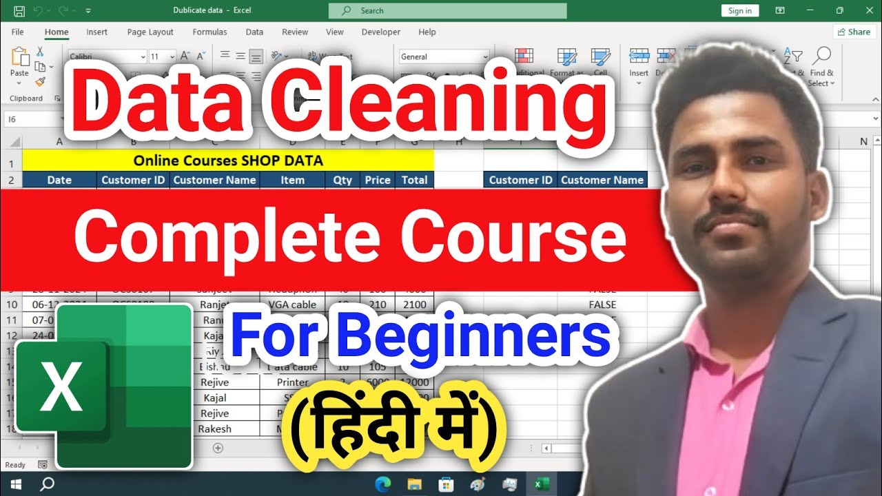 Data Cleaning in Excel Full Course - in Hindi || excel me data cleaning kaise kare || Data Cleaning