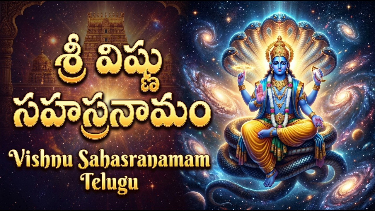 Sri Vishnu Sahasranamam Telugu Lyrics | శ్రీ విష్ణు సహస్రనామం | Powerful Vishnu Stotram Telugu