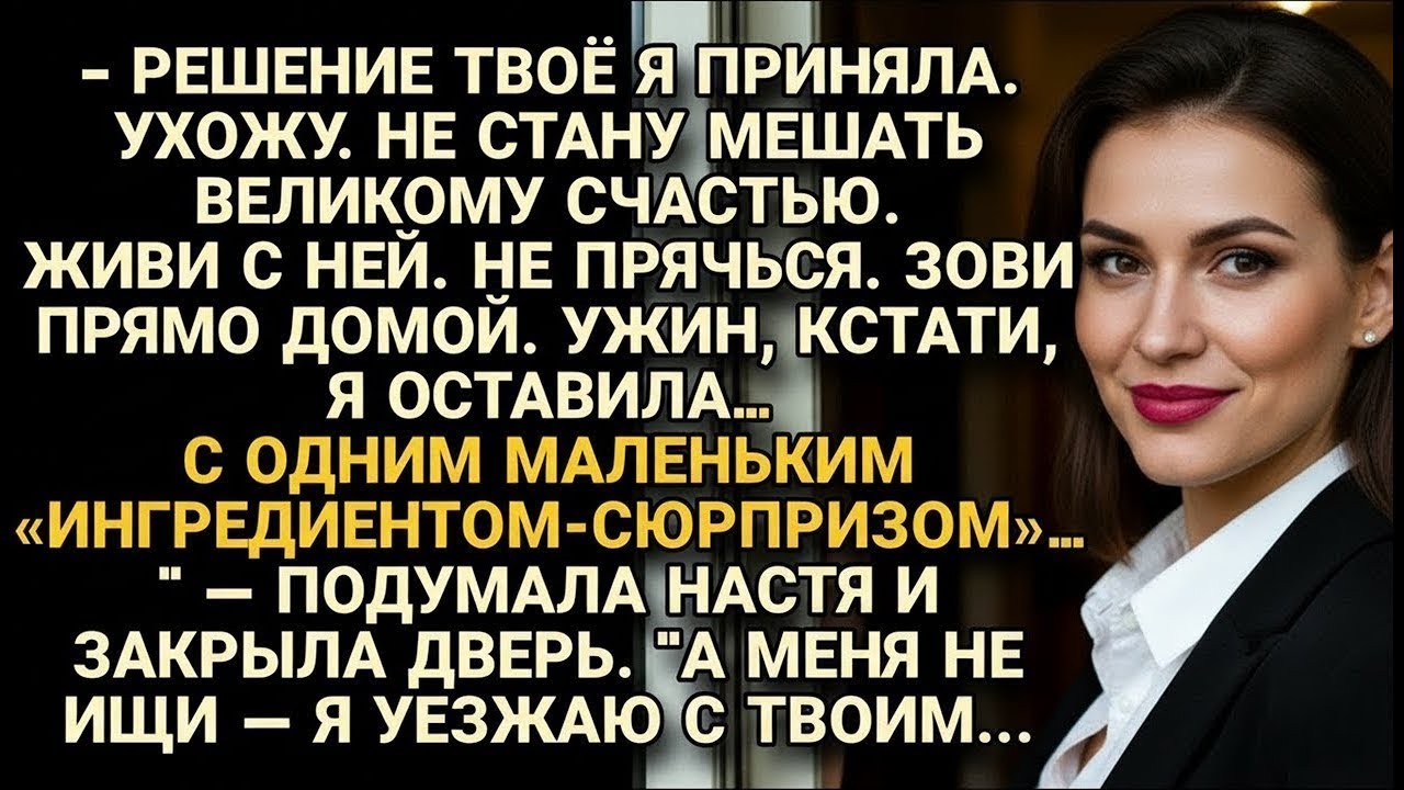 Настя ушла, оставив ужин с «сюрпризом» и уехала с его самым большим секретом...
