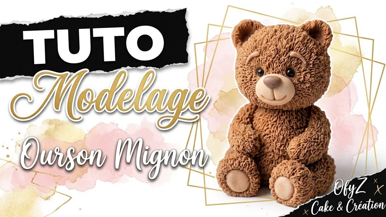 🧸Modelage d’un ourson trop mignon 🧸 | Tutoriel pâte à sucre facile