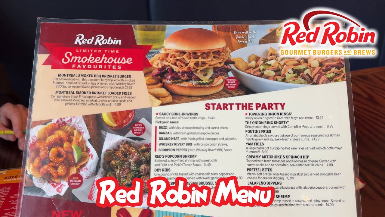 Red Robin Menu